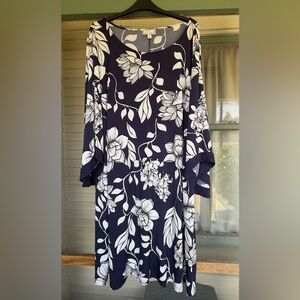 Ivy Road Blue and White Dress 3X